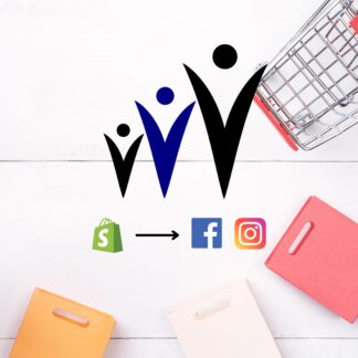 CesarFeed logo with Shopify and Facebook/Instagram syncing arrow.