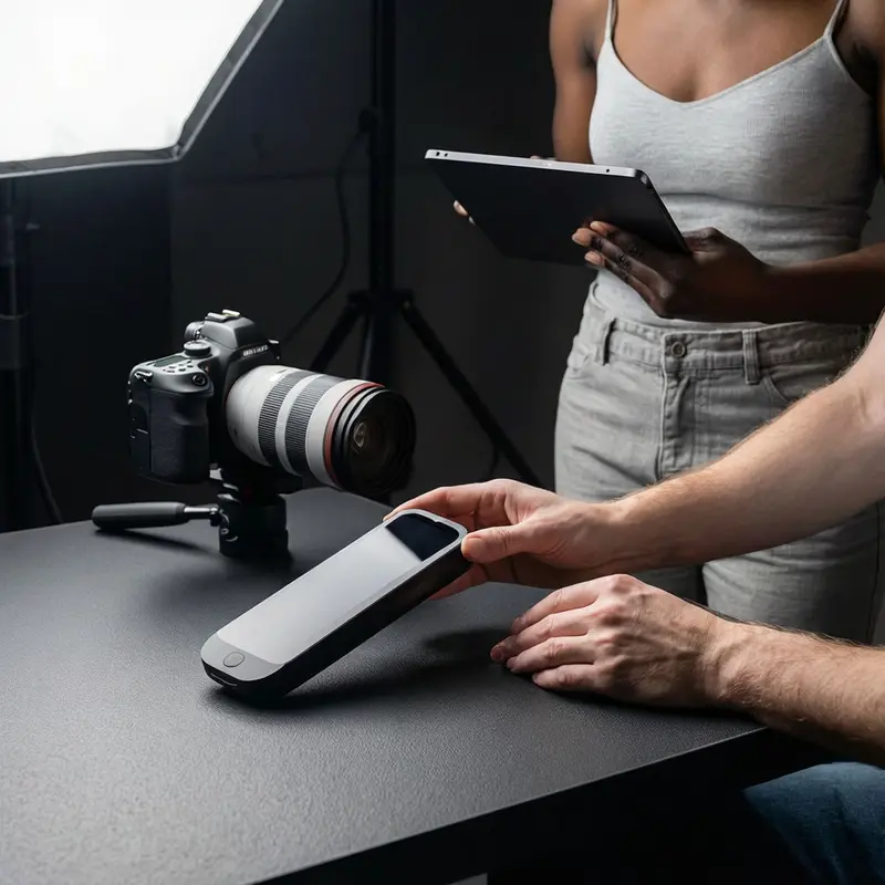 A studio team refines product visuals to make items appear more tangible and engaging.