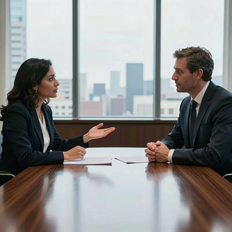 A compliance manager and executive discuss formal proof of accessibility standards.