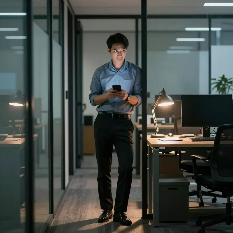 Sales operations manager looks uneasy after reading a hyper-specific sales email.