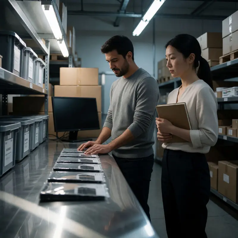 A high-throughput staging area suggesting repeatable, batch-ready product handling.