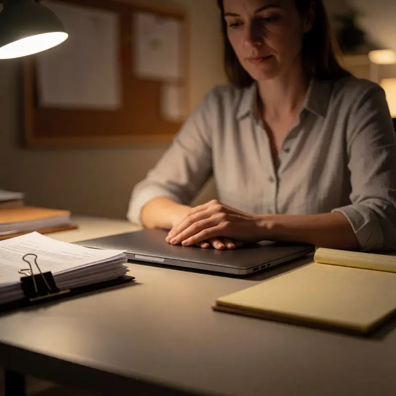 An Etsy seller sits ready with organized documentation to support an appeal.
