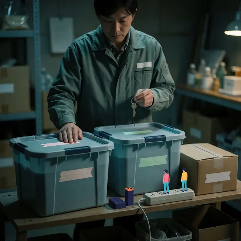 A storeroom setup that reflects cautious preparation for pauses and rollbacks.