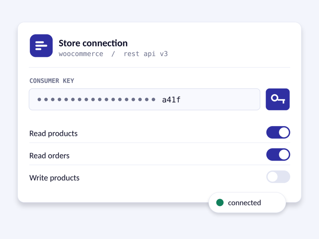 WooCommerce, Shopify and BigCommerce API access configuration